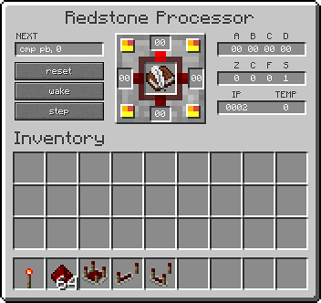 Redstone Processor GUI