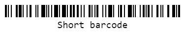 Short barcode