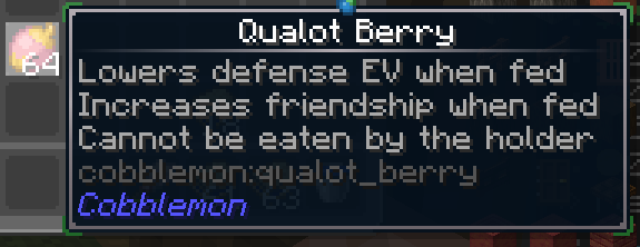 Screenshot of berry tooltip