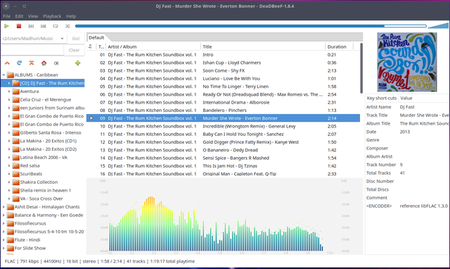 Deadbeef ZileXa screenshot with Ubuntu Budgie Pocillo