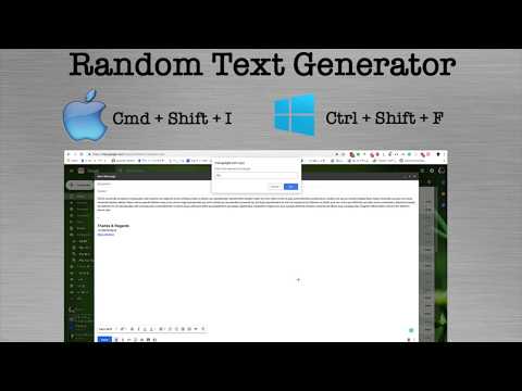 Chrome random text generator