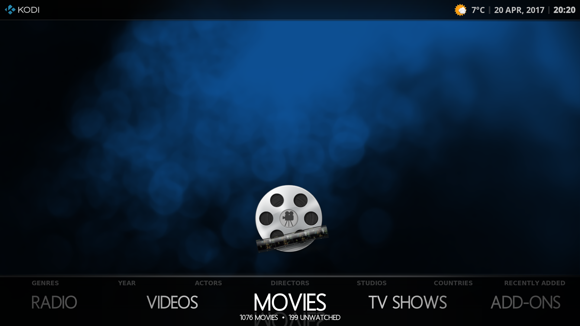 Home screen: Movies without widgets