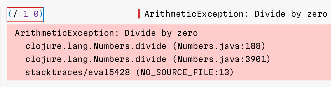 Toggle Stacktrace