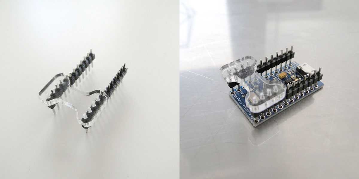 Use the holder to keep the headers in place for soldering