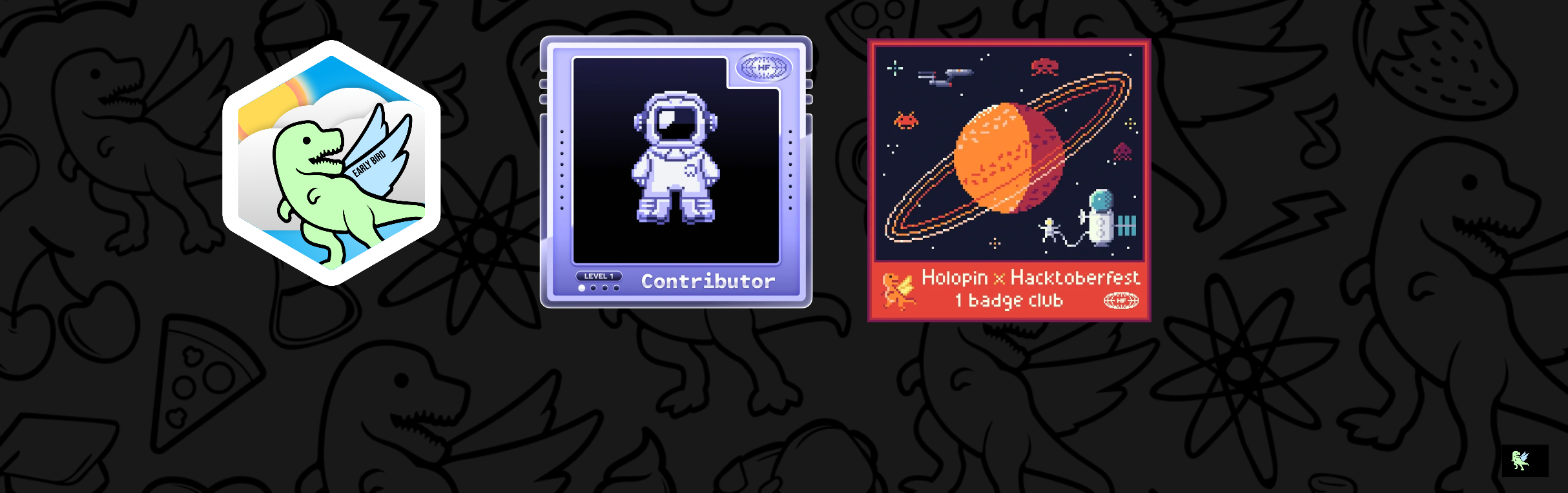 An image of @brendamachado's Holopin badges, which is a link to view their full Holopin profile