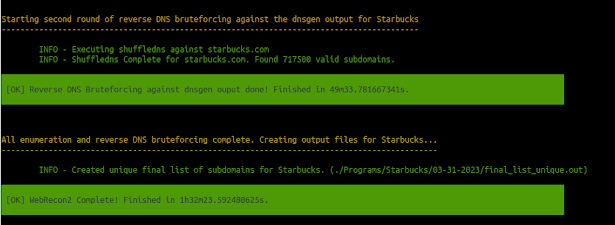 WebRecon2 Usage Demo