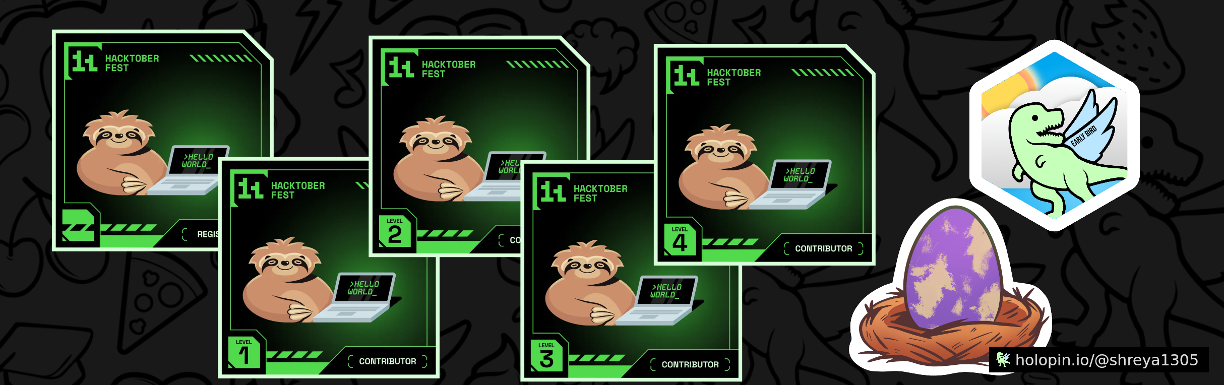 Hacktoberfest Holopin Badgeboard