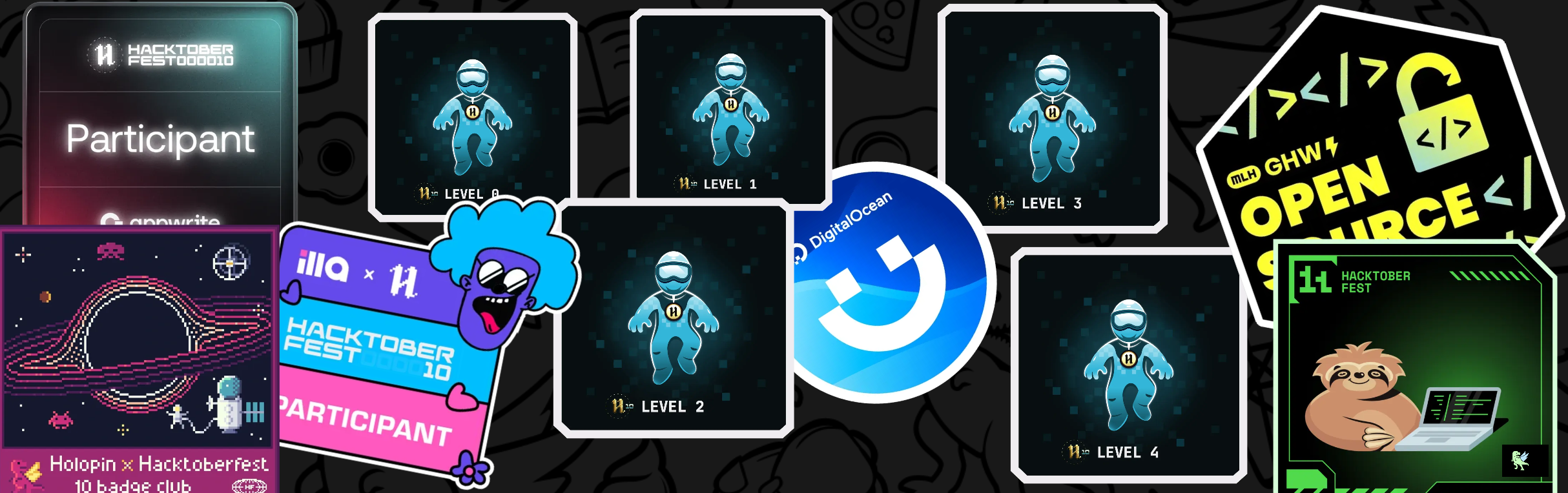 An image of @rajvinderkaur's Holopin badges, which is a link to view their full Holopin profile