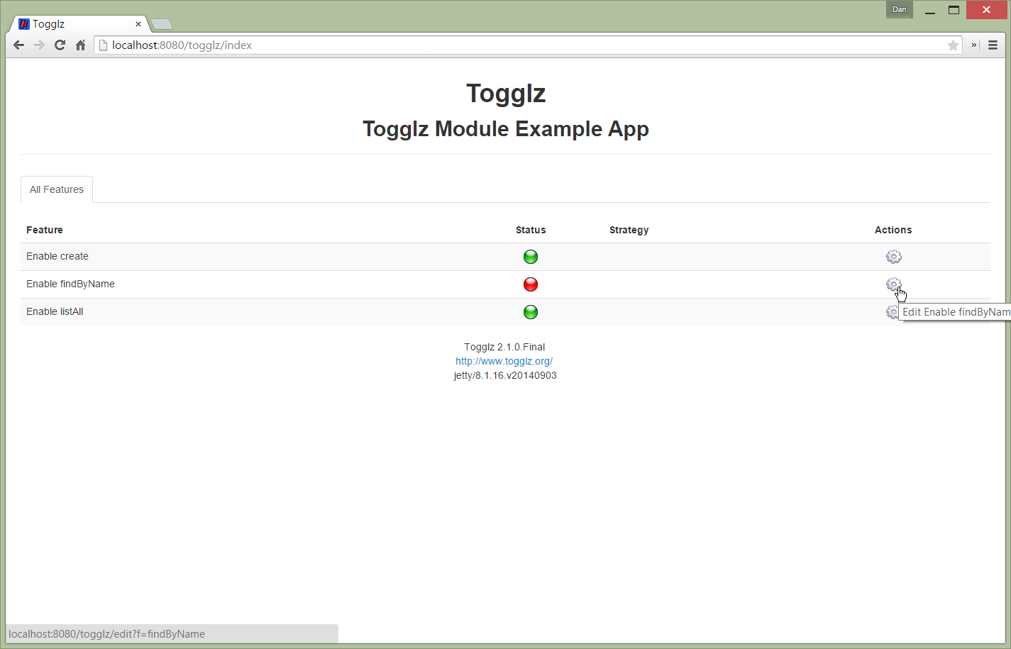 030 togglz console list all