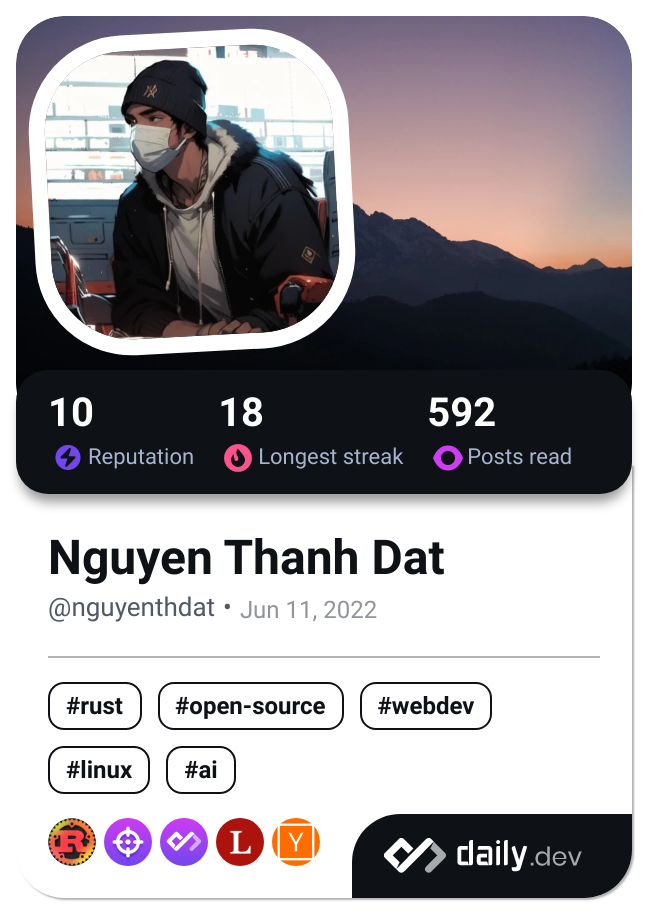 Nguyen Thanh Dat's Dev Card