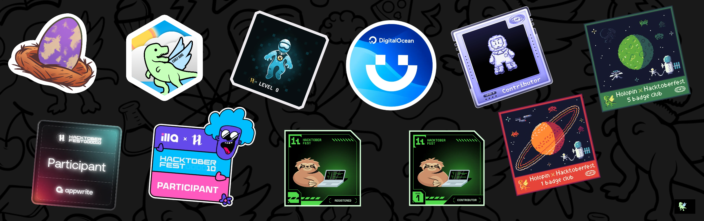 An image of @amulyajain2004's Holopin badges, which is a link to view their full Holopin profile