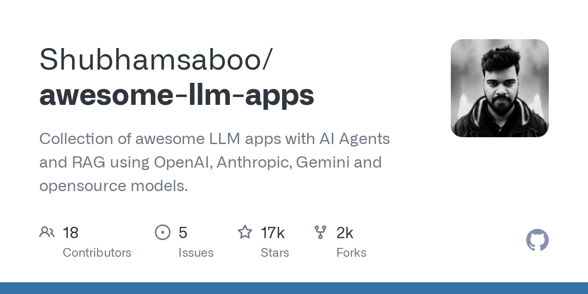 Shubhamsaboo / awesome-llm-apps