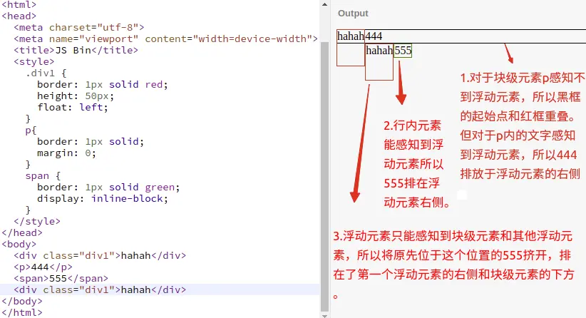 浮动元素脱离文本流