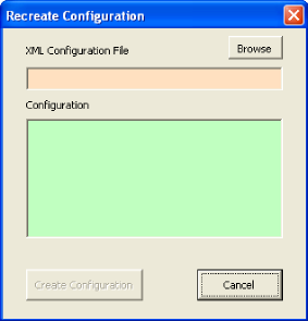 Empty Recreate Configuration UserForm