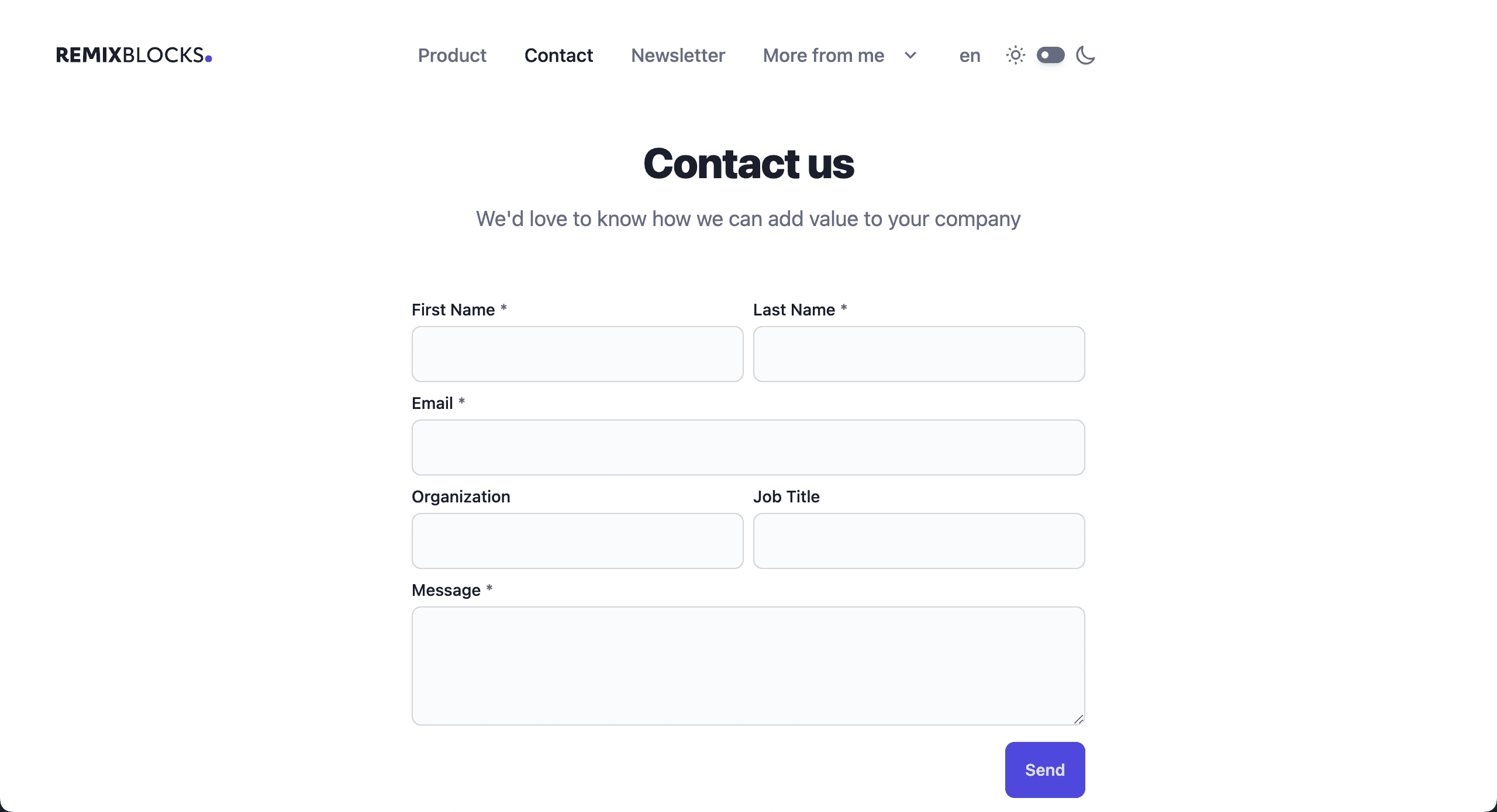 Contact Page