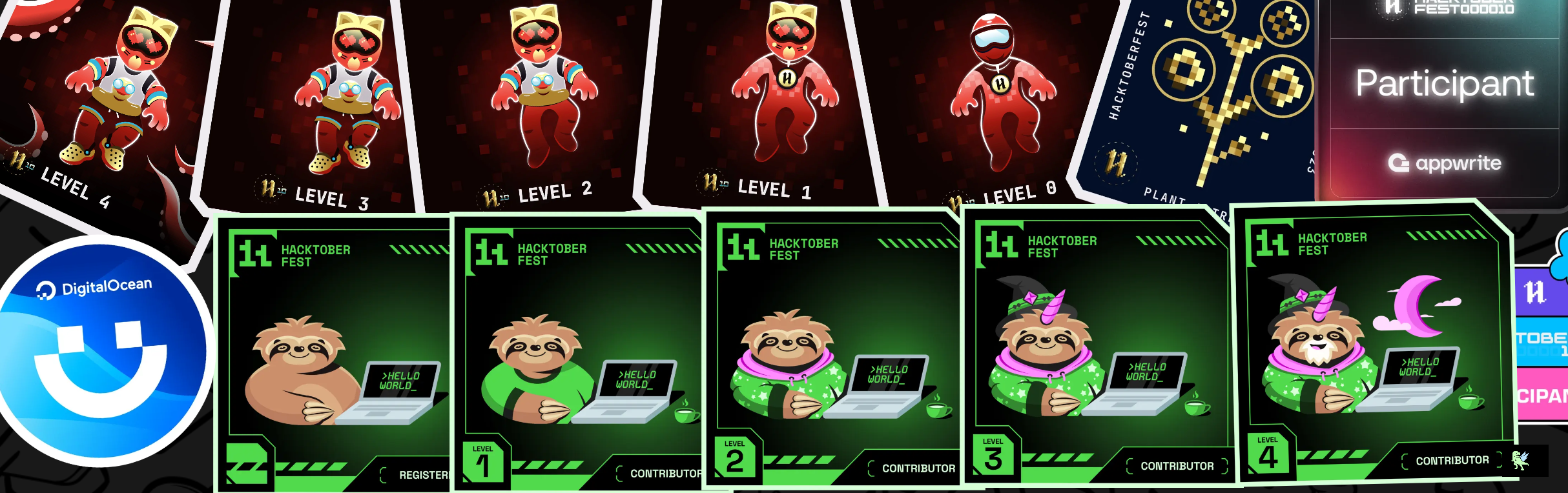 An image of @destryptor's Holopin badges, which is a link to view their full Holopin profile