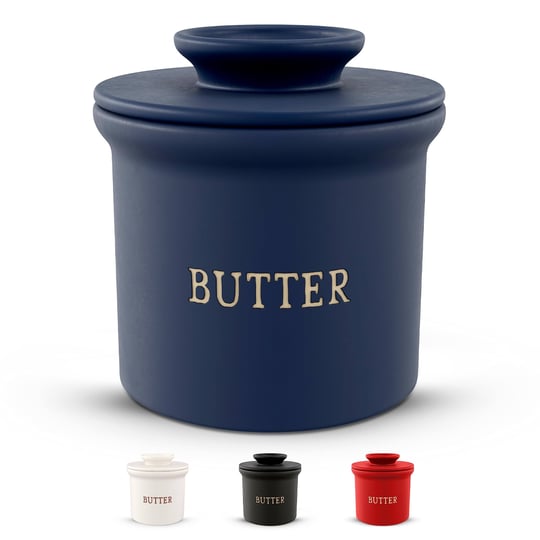 kook-butter-keeper-dish-ceramic-crock-with-lid-for-soft-butter-matte-navy-1