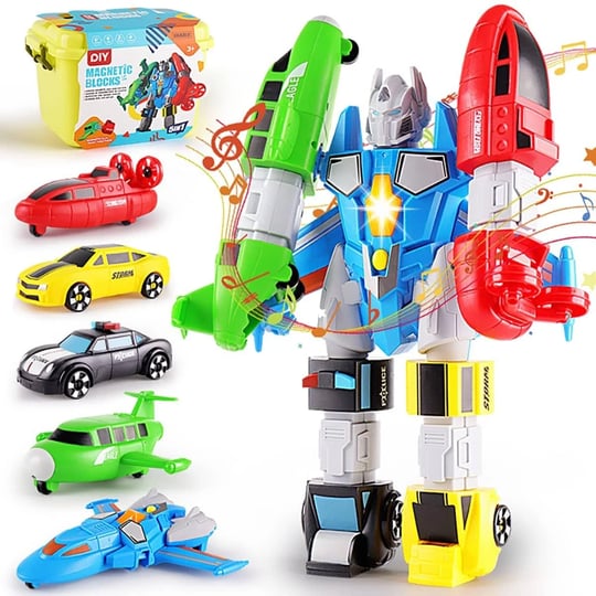 quercitron-5-in-1-magnetic-vehicles-playset-toy-transform-into-robot-mix-and-match-assembling-buildi-1