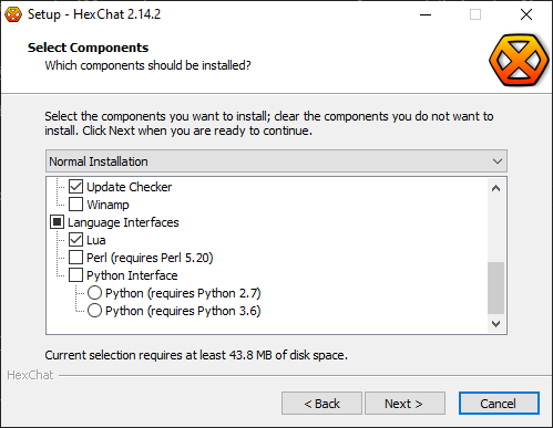 HexChat normal installation