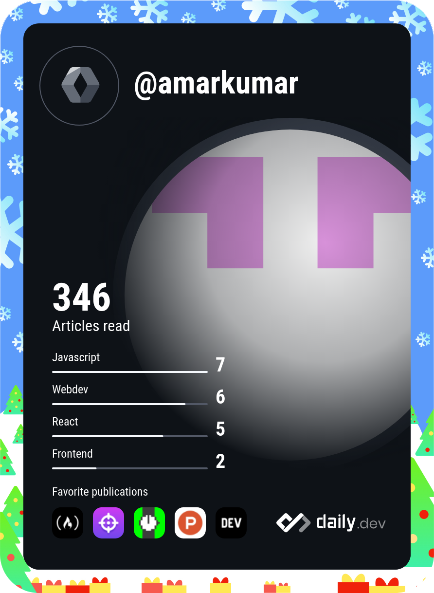 AMAR KUMAR's Dev Card