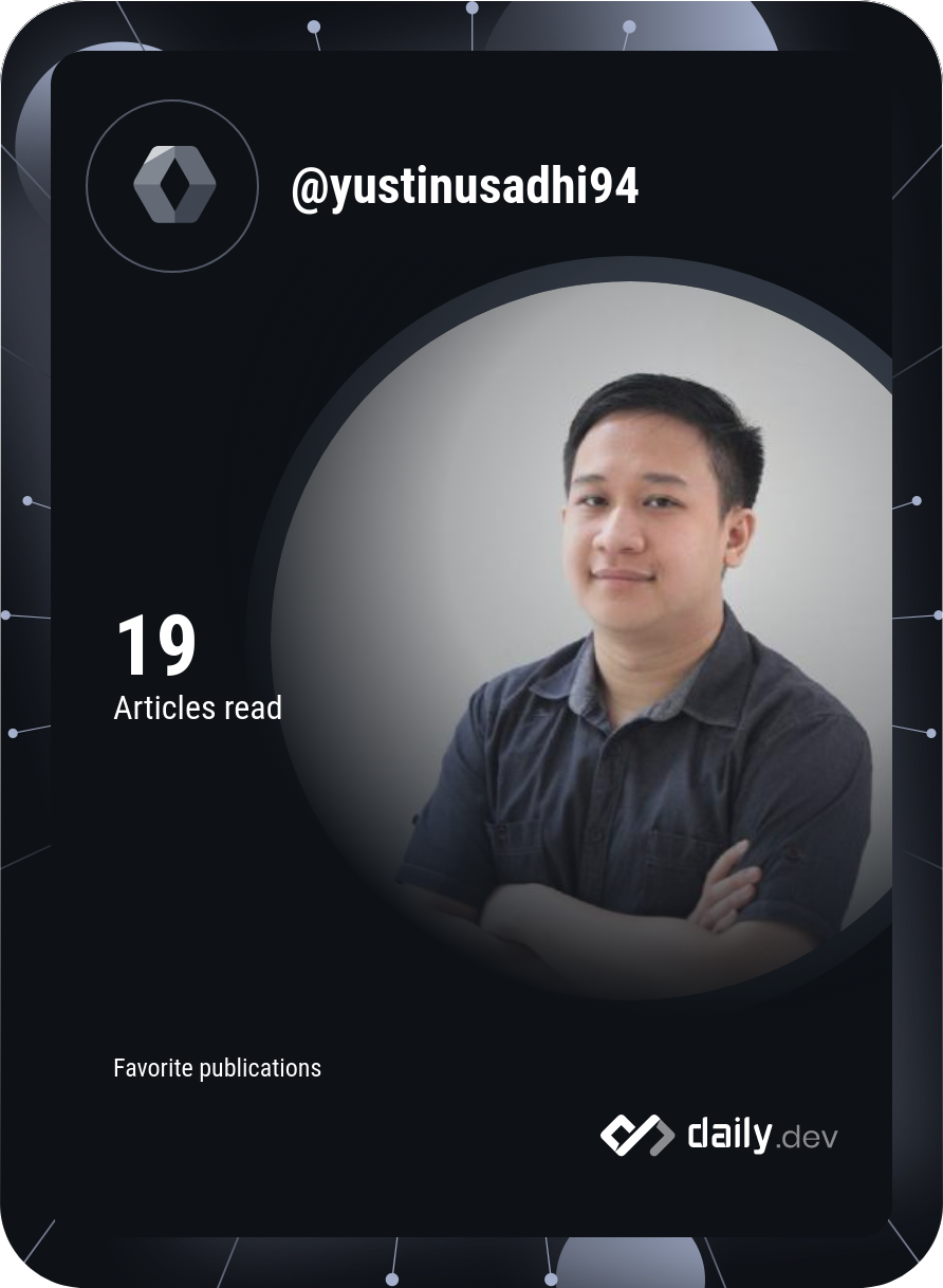 Yustinus Adhi D's Dev Card