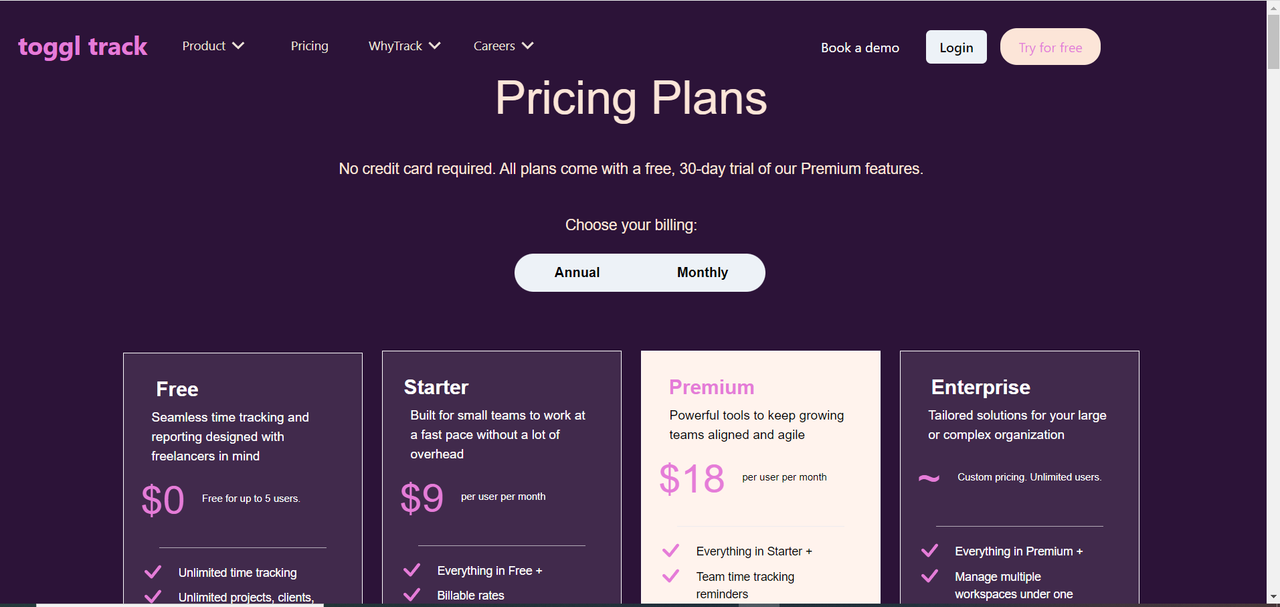 Pricing Page