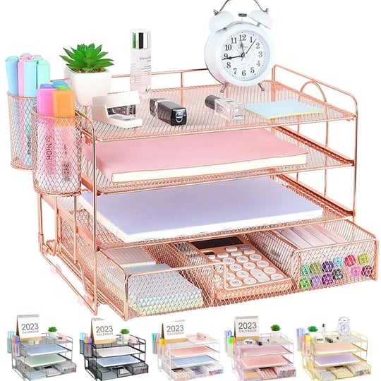 spacrea-desk-organizers-and-accessories-4-tier-letter-tray-paper-organizer-with-drawer-and-2-pen-hol-1