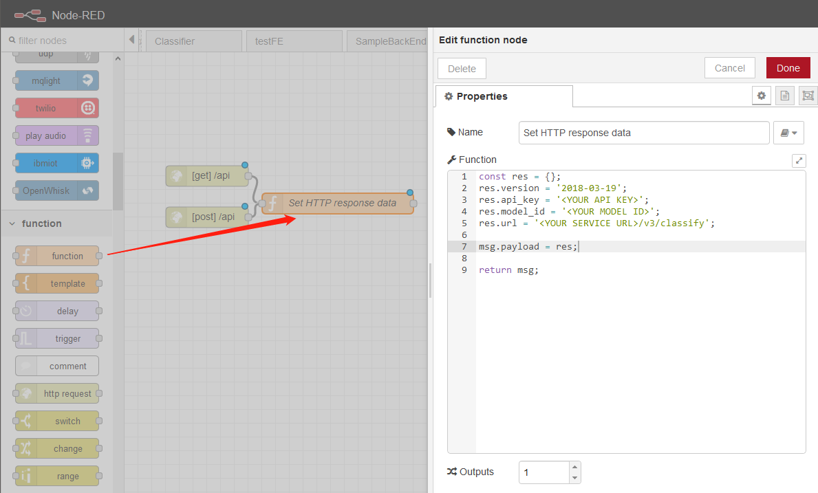 linking nodes