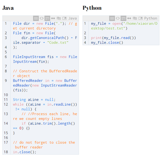 Python Vs Java Code - Python is much Simpler