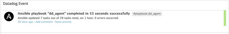 Ansible events in Datadog