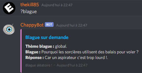 Blague aléatoire (sans précision du type désiré)