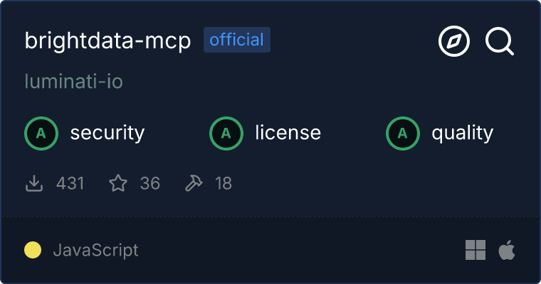 Bright Data MCP server