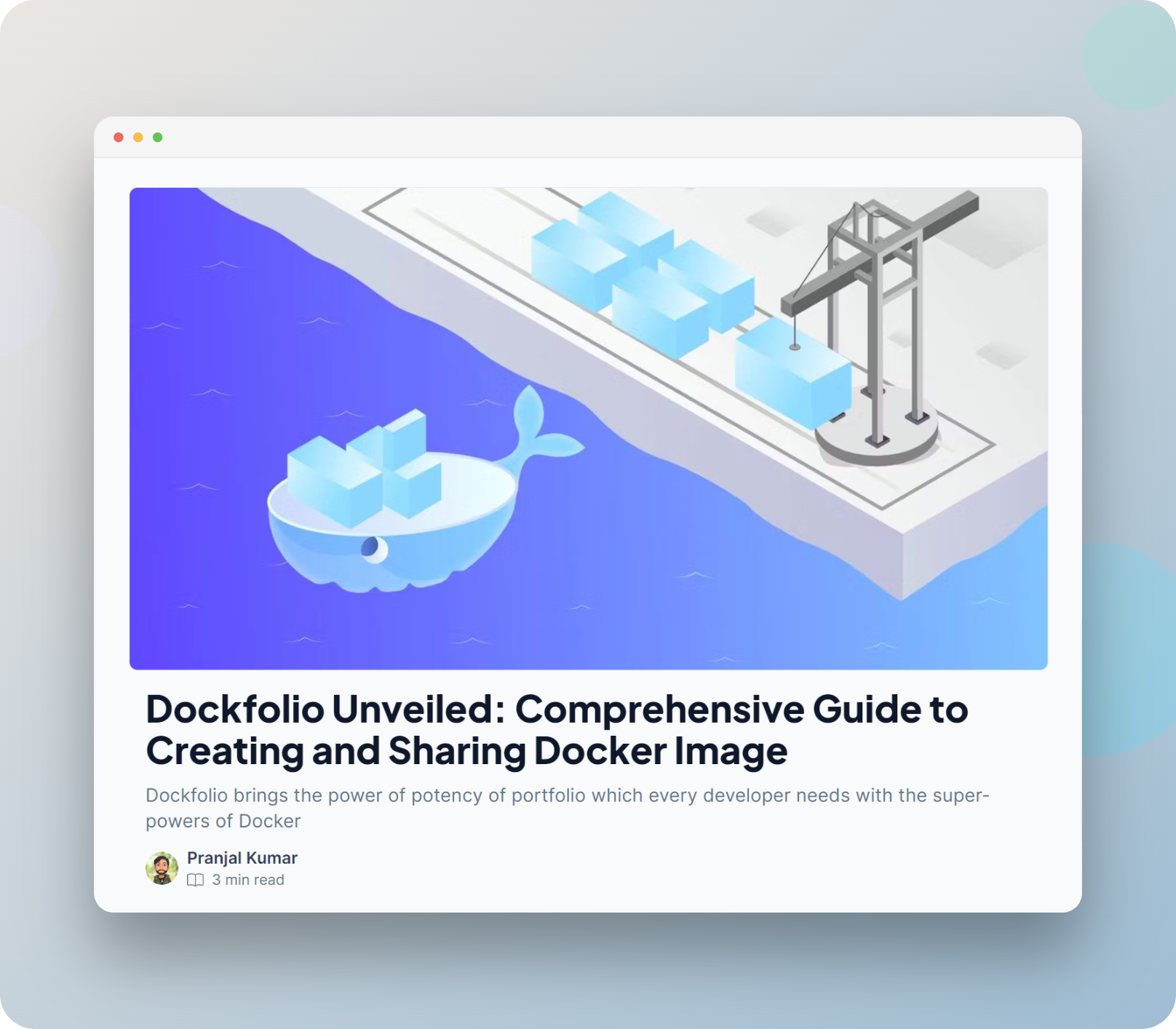 Guide to Creating and Sharing Docker Image | Dockfolio | Pranjal Kumar | pranjalbarnwal