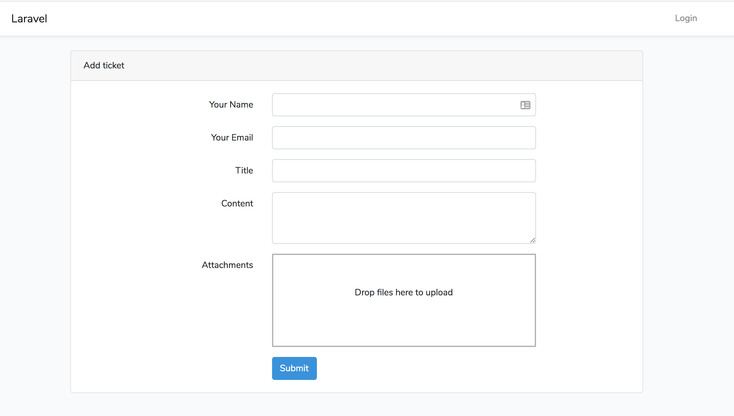 Laravel Support Tickets 01