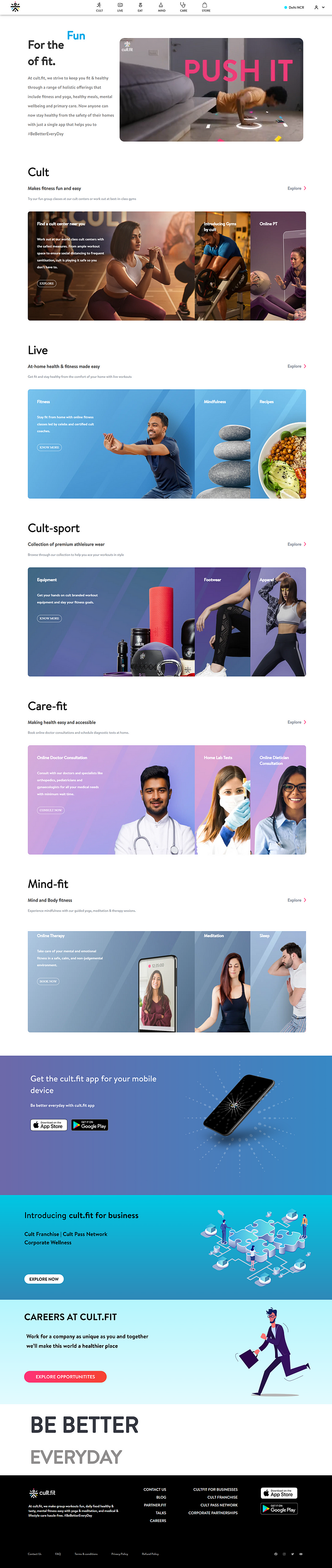 Landing page