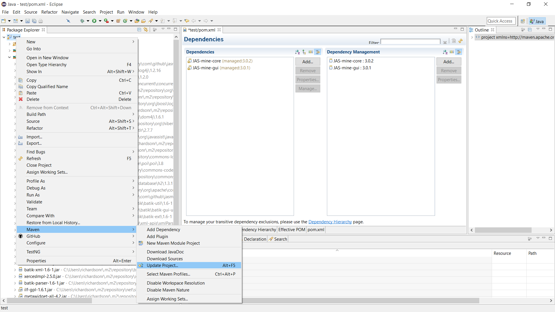 JAS-mine maven update