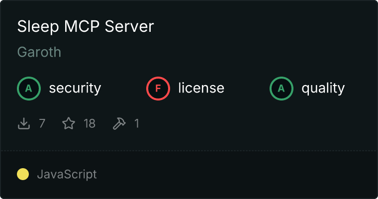 Sleep Server MCP server