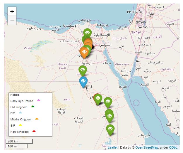 Map with known pyramids