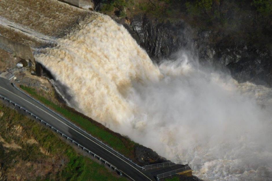 Overflown dam