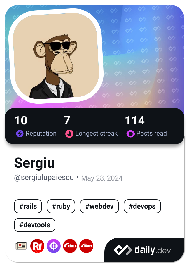 Sergiu's Dev Card