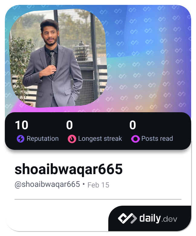 shoaibwaqar665's Dev Card