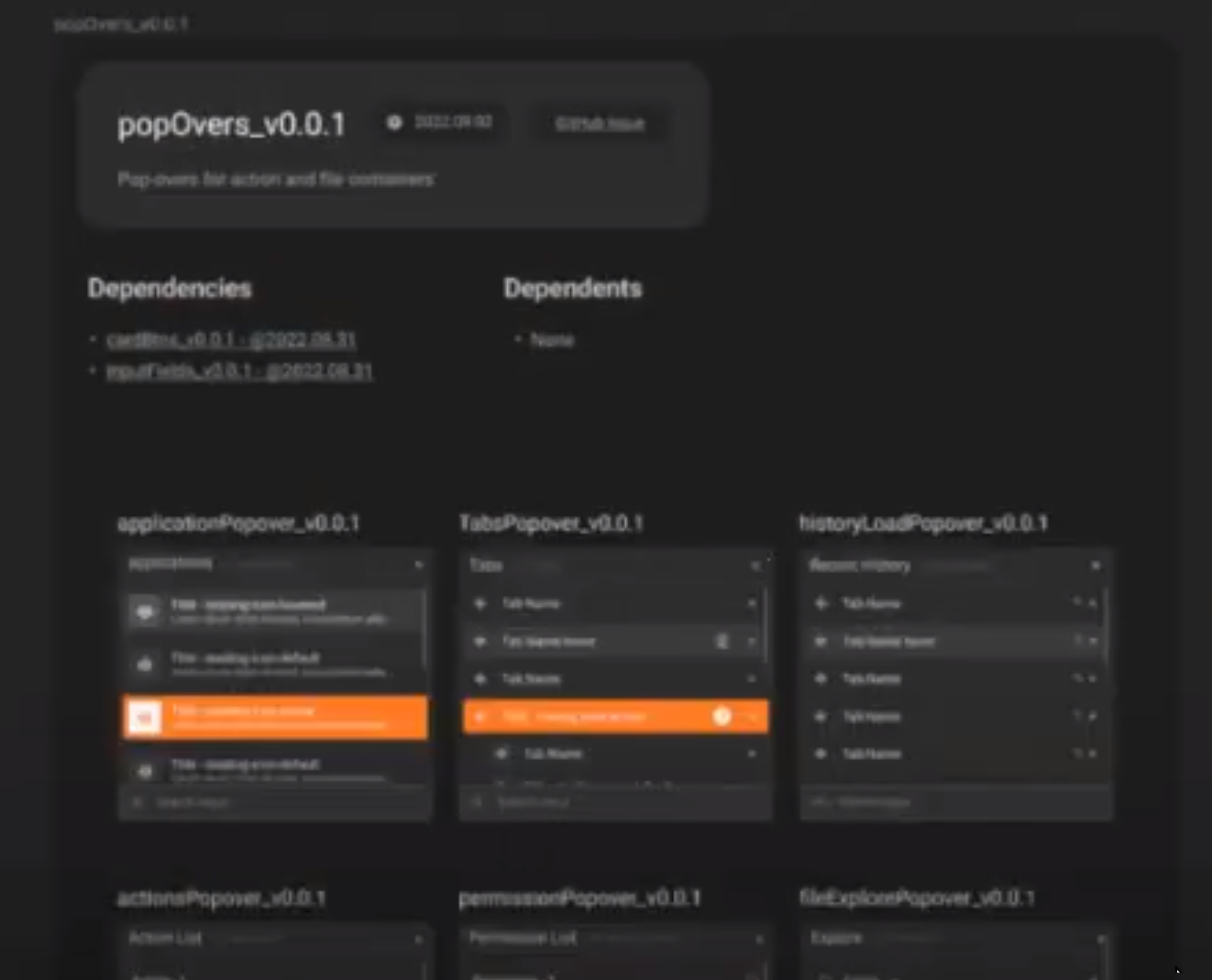 popovers component