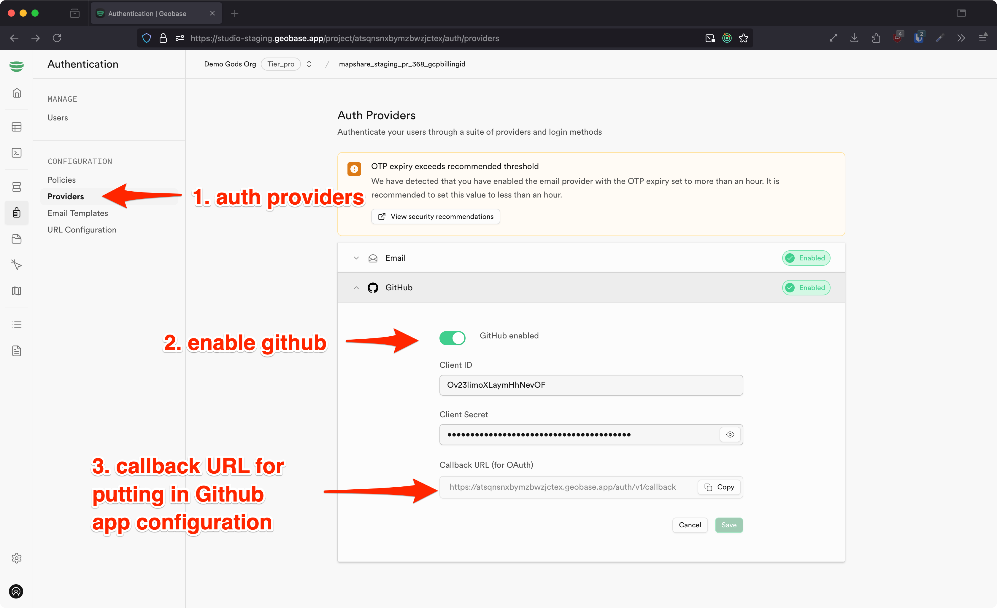 github oauth app