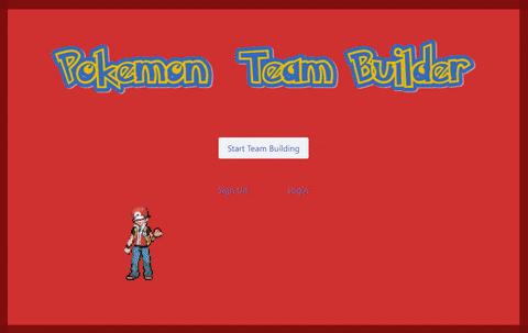 Gif of Pokemon Team Builder Website Usage