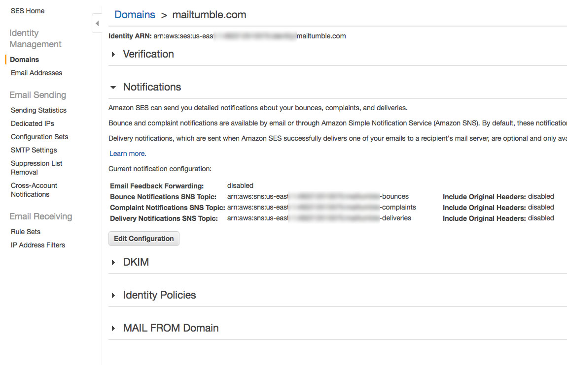 MailTumble SES Notifications