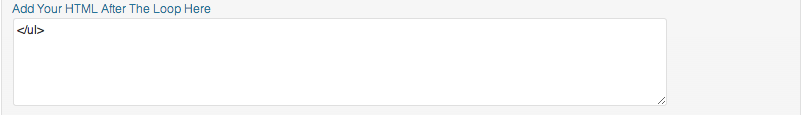 HTML After the loop