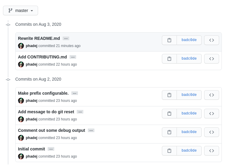 second GitHub screenshot