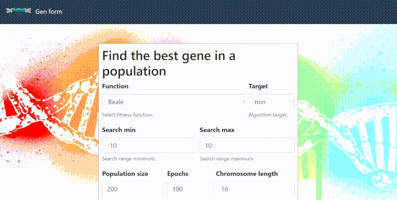 GitHub - WojtekV/Genetic-algorithm-app: Genetic algorithm used for ...
