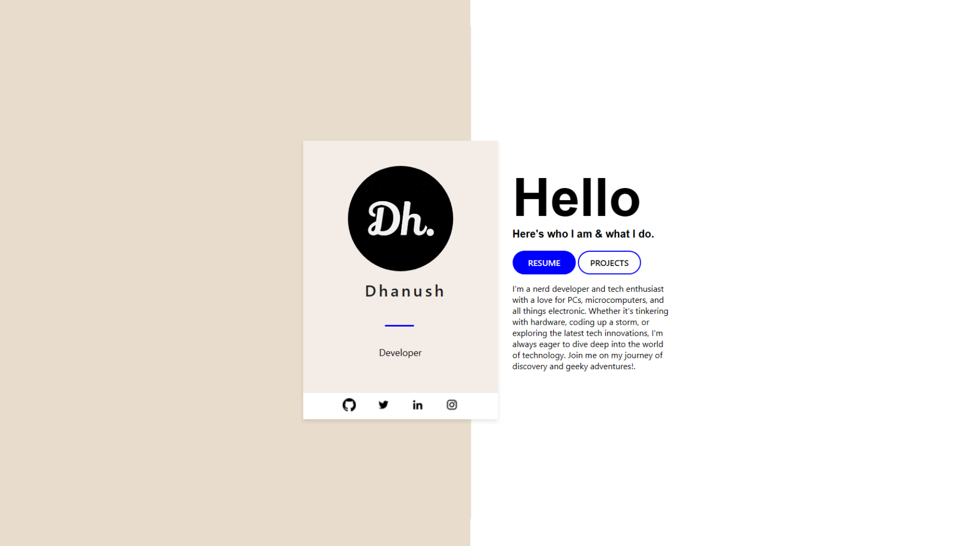 Portfolio Website Preview