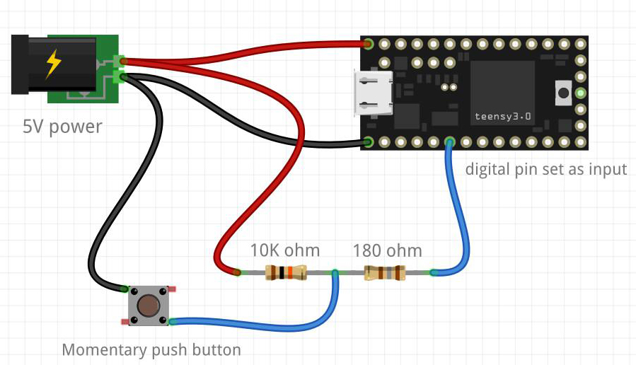 button wiring example